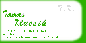 tamas klucsik business card